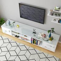 电视柜茶几组合伸缩小户型电视桌客厅多功能家用地柜钢化玻璃简约