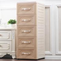 欧式塑料抽屉式收纳柜子玩具储物柜宝宝婴儿衣服整理箱夹缝五斗柜