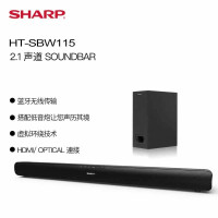 夏普(SHARP)SBW115 电视音响 回音壁 一体型环绕2.0 蓝牙光纤HDMI客厅壁挂家用音箱家庭影院 黑色