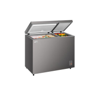 容声(Ronshen)BCD-286E10KNLAD 灰 286升冰柜家用大容量小冷藏大冷冻双温冷柜顶开门卧式冰箱