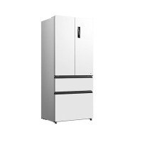 美菱无忧嵌511法式四门双开家用大容量超薄零嵌双系统全净一级节能低噪风冷无霜底部散热冰箱BCD-511WP9CZX雪域白