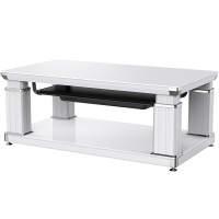 步升-步步高升3代水晶磨砂1.398米智能语音电暖茶几升降声控烤火桌取暖桌电烤桌白色