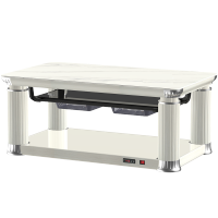 步升-步步升荣2代蒙莎大理石1.38米智能语音电暖茶几升降声控烤火桌取暖桌电烤桌