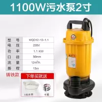 220V抽粪机污水泵化粪池家用潜水泵大流量高扬程泥浆排污泵抽粪机 1100瓦2寸污水泵220V