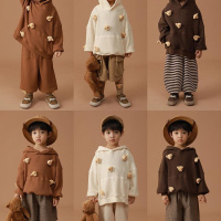 儿童卫衣春秋装新款男女童宽松小熊洋气上衣男宝宝休闲打底衫