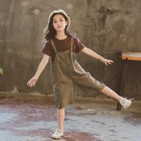 女童背带裤套装韩版中大童夏装2022新款时髦两件套时尚超洋气潮衣