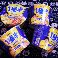 今麦郎一桶半鲜虾鱼板面桶140g