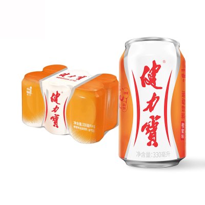 健力宝 橙蜜味运动饮料听装330ml*6