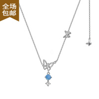 Chunmi蝴蝶钻石项链2022年新款女高级设计感小众锁骨链网红夏季潮