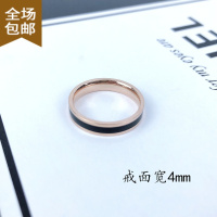 Chunmi黑白陶瓷戒指男女食指时尚个性韩版网红钛钢不掉色玫瑰金潮ins风