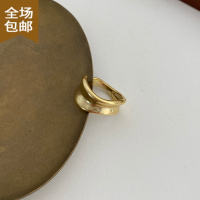 Chunmi925银银简约小众不规则凹面弧度开口戒指女食指环小红书ins高级感