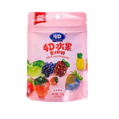 阿麦斯 4D水果果汁软糖(混合果味) 72g
