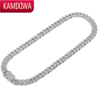 欧美风街头嘻哈满钻项链男女ins潮百搭粗款钛钢古巴链颈链饰品 KAMIXIWA