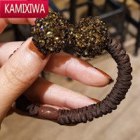 韩国东大门气质带钻头绳网红ins简约蝴蝶结发圈扎头发发绳女头饰 KAMIXIWA