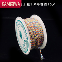 KAMIXIWA文玩手搓棉线彩色花色佛珠手串手链星月金刚菩提绳子项链棉绳流苏