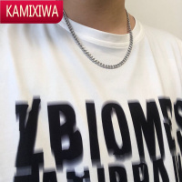 KAMIXIWA百搭基础钛钢嘻哈hiphop项链男女潮酷ins个性蹦迪街头简约配饰