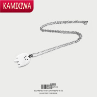 KAMIXIWABARCODE欧美夏季潮Ghost幽灵情侣项链男女ins嘻哈高街冷淡风吊坠