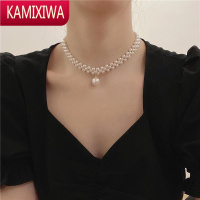 KAMIXIWA轻奢小众珍珠项链女锁骨链2022年新款小众设计感choker脖子饰品