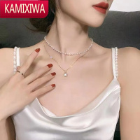 KAMIXIWA复古双层珍珠项链choker轻奢小众设计感锁骨链高级感颈链脖子饰品