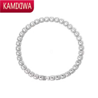 KAMIXIWA欧美冰糖项链美式街头古巴链说唱INS镶钻锆石嘻哈Hiphop情侣配饰