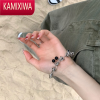 KAMIXIWA理商店NANA/欧美ins立体爱心暗黑系嘻哈小众冷淡风荆棘竹节手链