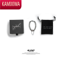 KAMIXIWABJHG不计后果×电镀闪银钛钢手链礼物男女潮牌欧美嘻哈情侣古巴链