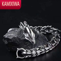 KAMIXIWA男龙骨手链]龙手链男夸张朋克潮男个性气质手链龙手链霸气手链