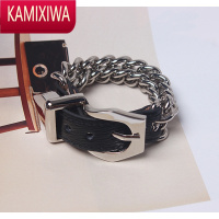 KAMIXIWA朋克摇滚风暗黑金属手链欧美个性混搭风手镯手环 潮女