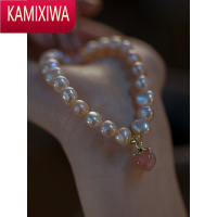 KAMIXIWA巴洛克异形珍珠手链女彩色不规则手串ins小众设计复古法式