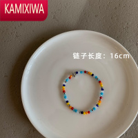 KAMIXIWALAVENIR彩色串珠手链辣妹沙滩手饰小众设计感波西米亚五彩配饰女