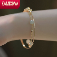 KAMIXIWA和田玉手链女双层复古文艺清新小众气质高级手镯简约百搭