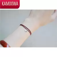 KAMIXIWA〔璃鱼〕好事成双 复古简约小喜牌情侣闺蜜手链脚链手绳