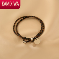 KAMIXIWA编织手链女闺蜜学生情侣复古简约手镯冷淡风小众设计手饰