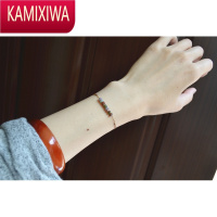 KAMIXIWA从前。慢 有韵味的款 复古气质迷你玛瑙珠巨细手绳手链脚链