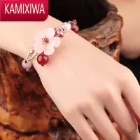 KAMIXIWA古风中国风碧玺手链古装花朵古典手饰网红手串女复古民族风装饰品