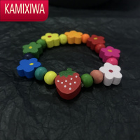 KAMIXIWAA.N.A]泫雅风~春夏童趣少女花朵手链土酷拼接水果草莓积木手链