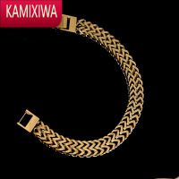 KAMIXIWA欧美重工双排链条手链女新款ins网红冷淡风钛钢街头嘻哈手环情侣