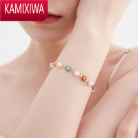 KAMIXIWA小雏菊花朵珍珠手链女ins小众设计手绳2022年新款高级感女生手饰