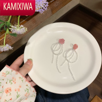 KAMIXIWA夏季撞色花朵流苏串珠耳环小众设计感高级耳饰女网红独特耳钉