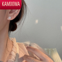 KAMIXIWA迷你玫瑰花耳钉女简约小巧睡觉免摘养耳防过敏耳环