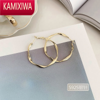 KAMIXIWA高级感法式扭曲圈圈耳圈女新款简约时尚百搭耳环气质圆圈耳饰品