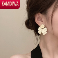 KAMIXIWAS银针甜妹大蝴蝶结耳环欲耳坠女夏小众设计感耳钉高级感耳饰
