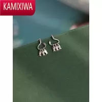 KAMIXIWA新款耳环百搭气质韩国鱼钩小鱼流苏会动的耳钉个性礼物