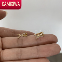 KAMIXIWA法式小巧交叉耳夹小众设计高级感耳饰2021年新款潮耳骨夹无耳洞女