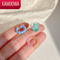 KAMIXIWA可爱甜美花朵耳骨夹无耳洞女仙气森系超仙茶系耳饰小巧精致春夏天