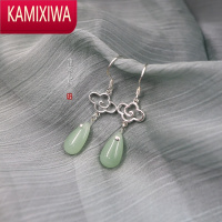 KAMIXIWA流云记云涧]银耳环防过敏耳夹耳坠礼物百搭古风古典汉服饰