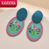 KAMIXIWAS银针亚克力夸张小众耳环女2022年新款潮韩国时尚耳坠耳饰