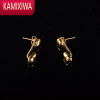 KAMIXIWAWEARRING ins小众设计师冷淡风简约小巧光面水滴银蛋两戴式耳钉女