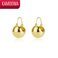 KAMIXIWA高级感金色球形耳环女2022年新款潮小众设计气质百搭耳饰品