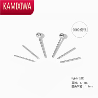 KAMIXIWA999耳钉耳棒女简约小巧养耳环耳针睡觉不用摘的银针耳饰